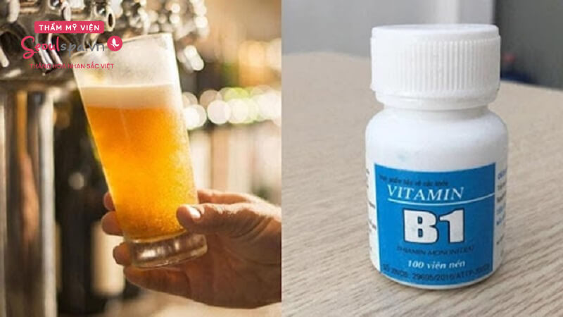 Kết hợp vitamin B1 và bia giúp nuôi dưỡng da sáng màu tự tin 