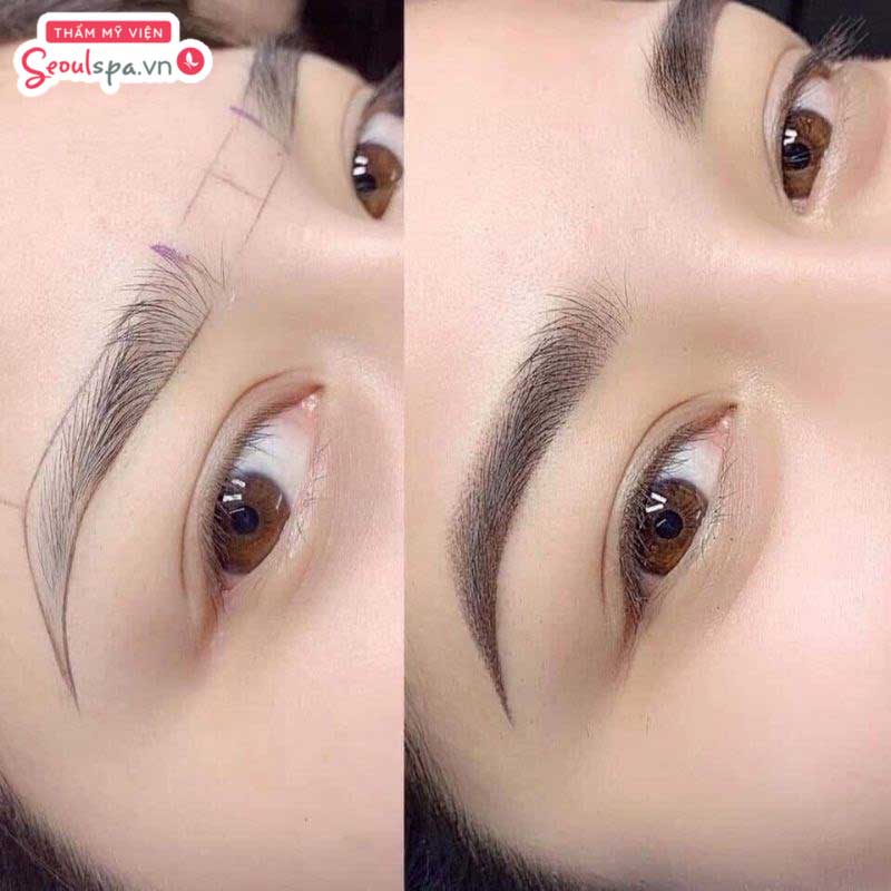 Phun mày Shading đem lại hiệu ứng mềm mại, tự nhiên để che khuyết điểm chân mày nhợt nhạt hiệu quả